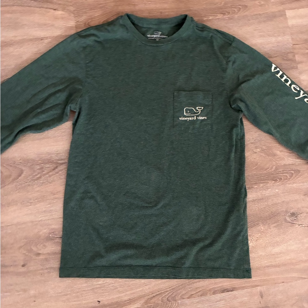 Vineyard Vines Men's Green Long Sleeve Tee